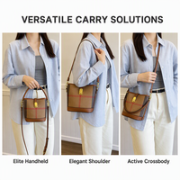 Sac seau vintage personnalisé en cuir PU à carreaux pour femme, sac à bandoulière classique à motif à carreaux, petit sac à main pour usage quotidien et voyage