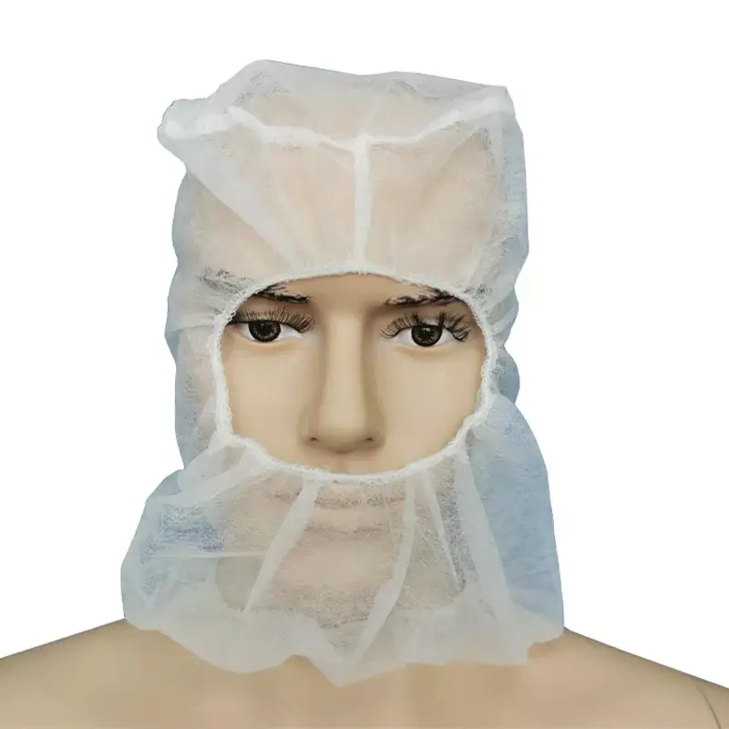 Disposable Non Woven Balaclava Cap with or without Face Mask PP Space Cap Protective hood