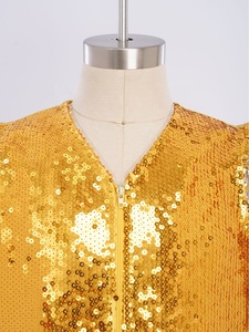 Veste de danse hip-hop unisexe pour enfants de 6 à 16 ans, garçons et filles, veste métallique, hauts pour spectacles de danse, spectacles sur scène, soirées - Product Image 3