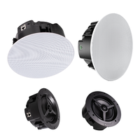 Haut-parleur de plafond 60W WiFi BT USB LAN Multiroom AirPlay pour la maison, le salon, le magasin, la diffusion, le restaurant