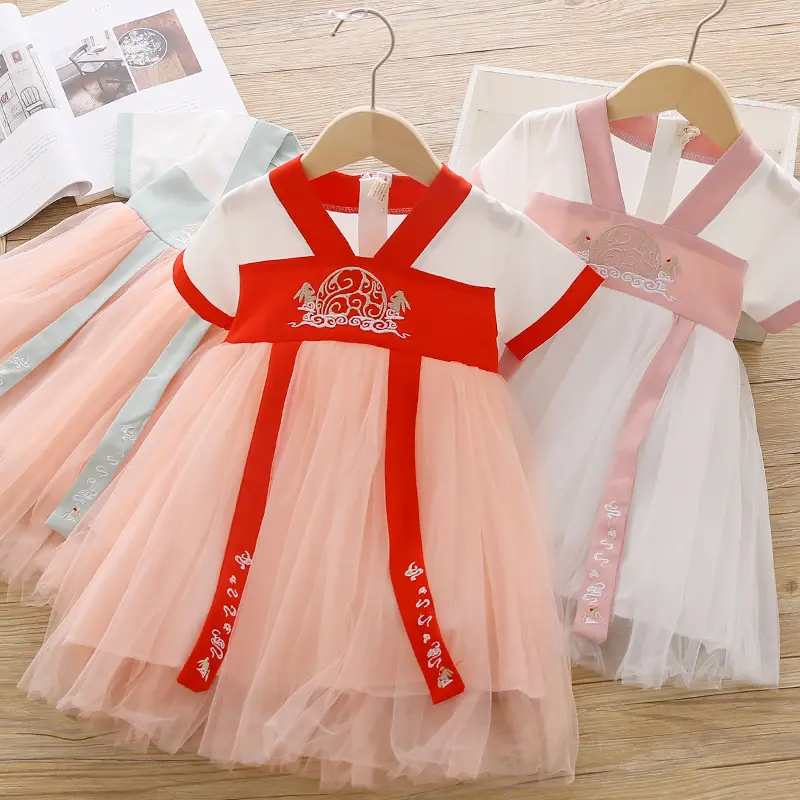Trung Quốc Nhà sản xuất mùa hè xinh đẹp trẻ em ăn mặc thêu thiết kế ribbon hoa cô gái Dresses từ cửa hàng trực tuyến