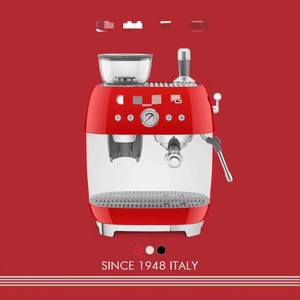 Machine à café expresso rétro de style italien avec jauge intégrée, mousseur à lait, pour barista à domicile, modèle EGF03 - Product Image 1