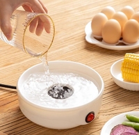 Cuiseur à œufs automatique domestique 220V, boîtier en plastique, alimentation USB, classe énergétique efficace, arrêt automatique, multifonction, cuiseur vapeur pour œufs