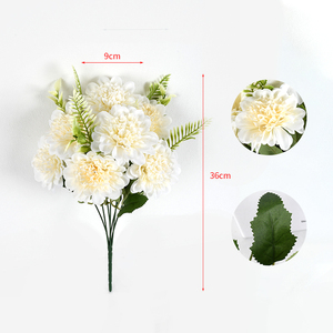 ดอกไม้ปลอม7หัวดอกโบตั๋นดอกโบตั๋นดอกไม้ประดิษฐ์บ้านสำหรับงานแต่งงาน - Product Image 2
