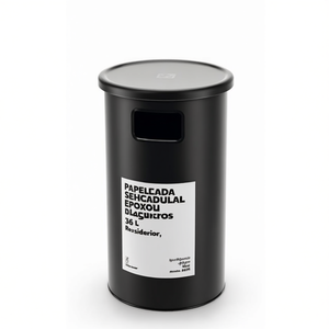 Papelera Semicircolare in Epossidico Nero 36 L per Rifiuti Interni - Product Image 2