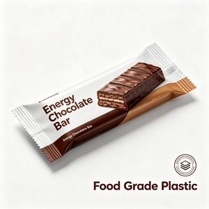 Bolsas de Plástico para Envasado de Alimentos con Impresión Personalizada, Bolsas de Grado Alimenticio para Barras de Chocolate Energéticas - Product Image 1