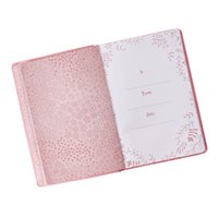 Diario de piel sintética rosa con verso de la Biblia Cubierta flexible encuadernada en cuero Cuaderno personalizado inspirador Diario de gratitud de oración