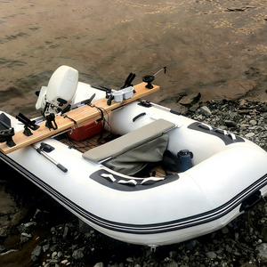 Bateau de pêche gonflable en PVC et aluminium, kayak de rivière, bateau pneumatique, ponton, moteur hors-bord en option - Product Image 1