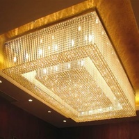 Lustre de luxe pour décoration de mariage, centre de table, lustres modernes de grande taille à LED pour hall d'hôtel, KTV, projet personnalisé