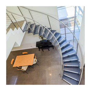 Escalera Espiral que Ahorra Espacio, Columna Central de Acero, Ideal <span class=keywords><strong>para</strong></span> Lofts y Apartamentos <span class=keywords><strong>Pequeños</strong></span> - Product Image 3