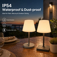 Lampe de chevet LED tactile en métal CoolQing moderne, rechargeable, sans fil, à intensité variable, pour chambre et salon