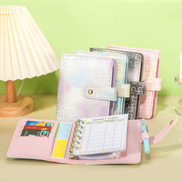 Vente en gros 6 anneaux A7 Budget classeur portefeuille mignon argent organisateur planificateur boucle classeur avec espèces enveloppes et autocollants