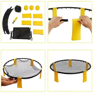 Vente en gros de mini jouets de sport jeu de volleyball de plage filet rond en plastique pour le kit standard de 3 balles de Spikeball - Product Image 3