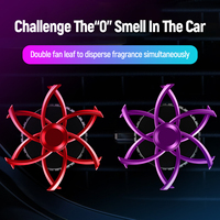 Diffuseur de parfum de voiture pour grille d'aération, en plastique, à rotation bidirectionnelle, flocons de neige, sans électricité, parfum frais, design élégant, multiples