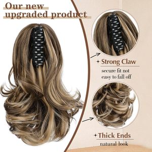 Korte Krul Haar Paardenstaart Synthetische Extensie Korte Klauw Clip Paardenstaart Haar Extensions Natuurlijk Ogende Pony Staarten Haar - Product Image 3