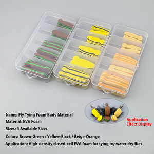 Matériel de corps en mousse pour la fabrication de mouches, bandes de mousse EVA double couche bicolores pour la création de mouches sèches, de mouches de surface, de mouches de grillo, de mouches de gueppe et de mouches de <span class=keywords><strong>scarabée</strong></span>. - Product Image 2