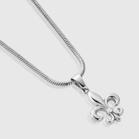 Inspireren Sieraden Vintage Design Rvs Fleur De Lis Hanger Ketting Nieuwe Creatieve Hanger Verloving Sieraden Voor Mannen