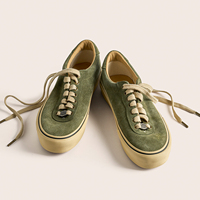 Chaussures de skate en cuir véritable à semelle épaisse, style rétro, délavées, respirantes et durables, pour hommes, marque personnalisée, à lacets, décontractées