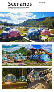 Nhà mái vòm polycarbonate giảm giá thời gian có hạn, nhà mái vòm trong suốt lắp ghép sẵn cho thuê ngoài trời, có phòng tắm - Product Image 5