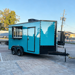 Remorque de camion-restaurant de 13 pieds entièrement équipée en acier inoxydable résistant à la rouille, cuisine mobile avec homologation DOT CE pour hot-dogs et restauration rapide - Product Image 1