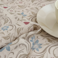 Nappe de table imprimée carrée tissée naturelle au design personnalisé Nappe en lin d'Europe à ourlet pour fête de mariage