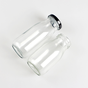 卸売 200ml 250ml 300ml 500ml 1リットル 豆乳用ガラス瓶 蓋付き - Product Image 5