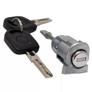 Cilindro de Cerradura de Puerta de Coche Volkswagen 1J0837167 1J0837168 1U0837167A 1U0837168A, Zincado, con 2 Llaves - Product Image 4