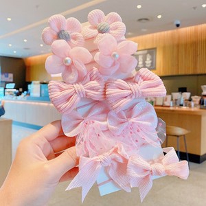 Lot de 20 élastiques à cheveux pour enfants, mignons nœuds et fleurs, accessoires pour cheveux de bébés et filles, vente en gros OEM - Product Image 5