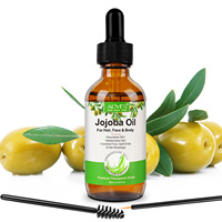 ALIVER Huile pour le corps, les mains et le visage, soin de la peau sain et en vrac, hydratant, huile de jojoba 100% pure biologique, huile essentielle pour la croissance des cheveux