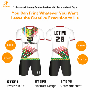 Maillot de sport d'été respirant et à séchage rapide, personnalisable pour équipes, uniforme d'entraînement de football, basketball, soccer, short - Product Image 3