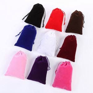 Wholesale Recyclable Velvet Jewelry Bags Custom Logo Color <b>Drawstring</b> Closure for Watches Necklaces Glasses <b>Bracelets</b> Earrings - Product Image 4