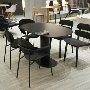 थोक कारखाने फर्नीचर स्कैन्डिवियन 4 सीटर डिनर टेबल सेट सफेद nordic आधुनिक अंडाकार डाइनिंग रूम टेबल - Product Image 5