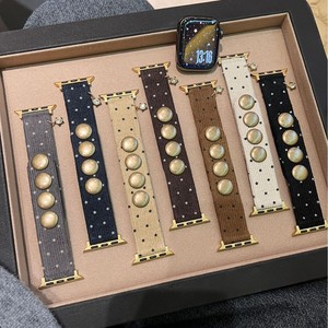 Bracelet de montre en velours côtelé à imprimé étoiles avec breloque bouton pour Apple Watch Series 11/10/9/8/7/SE, Huawei <span class=keywords><strong>Fit</strong></span> 4, <span class=keywords><strong>Xiaomi</strong></span> 9pro, bracelet vintage - Product Image 1