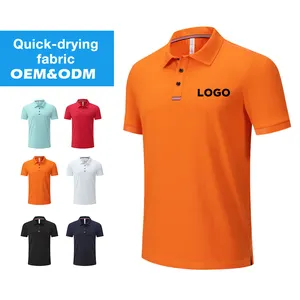 Футболка поло с логотипом на заказ, сделано в Китае, оптовая продажа высококачественных дышащих мужских повседневных футболок-поло