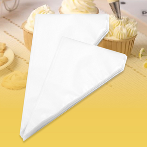 Kantong Kue Plastik HDPE Transparan Sekali Pakai 10 Inch Berkualitas Tinggi, Perlengkapan Panggang, Alat Dekorasi Kue, Warna Oranye - Product Image 2