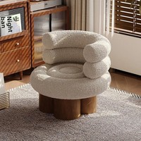 Fauteuil inclinable moderne en tissu doux et moelleux, avec éponge haute densité, idéal pour chambre, salon, balcon, villa, hôtel