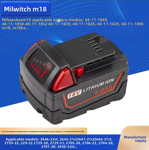 Compatible con <span class=keywords><strong>Milwaukee</strong></span> <span class=keywords><strong>M18</strong></span> 48-11-1890, 48-11-1850, 48-11-1828, 48-11-1820, Batería Recargable de Iones de Litio de 20V para Taladro - Product Image 5