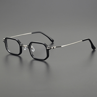 Monture de lunettes optiques rectangulaires à monture complète en acétate de haute qualité, faite à la main, avec imprimé géométrique octogonal, élégante, exquise, confortable, unisexe