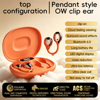 Écouteurs Bluetooth MY15 Pro à clip ouvert pour le sport, design pendentif mode, avec son surround, sans fil, pour boucles d'oreilles pendantes DIY