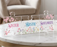 Plaque de remise de diplôme personnalisée pour la maternelle, puzzle en acrylique, cadeau de remerciement pour les enseignants, base en bois, lot de panneaux PMMA personnalisés