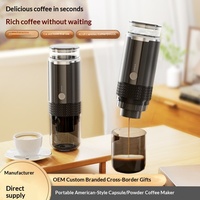 Machine à café électrique rechargeable par USB, en plastique, compatible avec les capsules KCUP, portable pour la voiture, la maison et l'extérieur, avec batterie de 1200 mAh