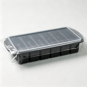 Bac à glaçons en silicone à 6 cavités avec couvercle transparent, moule à glaçons grand format de qualité alimentaire LFGB pour whisky et conservation de soupes - Product Image 4