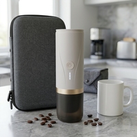 Cafetera Portátil de Aluminio Color Box 20, Cafetera Espresso con Batería, Cafetera Espresso Única para Viajes, OEM 90, 1 Juego