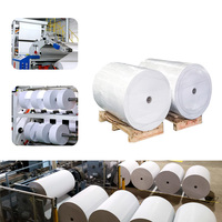 Etiqueta de código de barras semibrillante industrial Rollo gigante Etiqueta térmica autoadhesiva para impresión de envío para etiquetas y embalaje