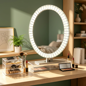 Bathroom Essential Modern LED Makeup <b>Mirror</b> <b>Wall</b> Mounted Art Deco Touch Control Illuminated Defogging <b>Light</b> - Product Image 3