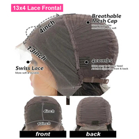Perruque Bob Courte Droite Grise 100% Cheveux Humains, Lace Frontale Grise 13x4 HD, Perruque Bob Frontale en Dentelle, Perruques de Cheveux Humains Bruts Colorés