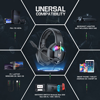 Casque de jeu Onikuma X28 noir de haute qualité, micro Y, casque de jeu, écouteurs de jeu, casques d'origine avec microphone