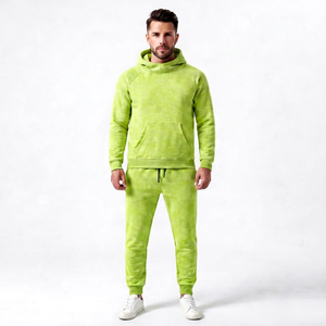 Ensemble survêtement décontracté personnalisable pour homme : sweat à capuche et pantalon de jogging pour la gym et les loisirs (vente en gros) - Product Image 1