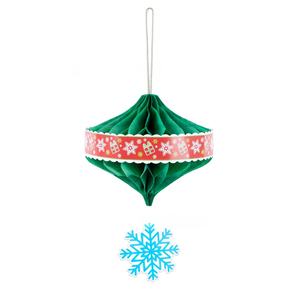 <b>Red</b> White Green Christmas Honeycomb Ball Hanging Decoration Snowflake Decoration Santa Claus Honeycomb <b>Paper</b> Ornaments - Product Image 5