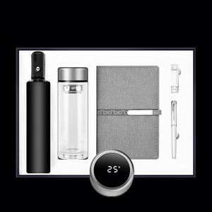 Juego de Regalo Corporativo con Taza de Vidrio Elegante con Logotipo Personalizado y Cuadernos Magnéticos Metálicos con Control de Temperatura - Product Image 6